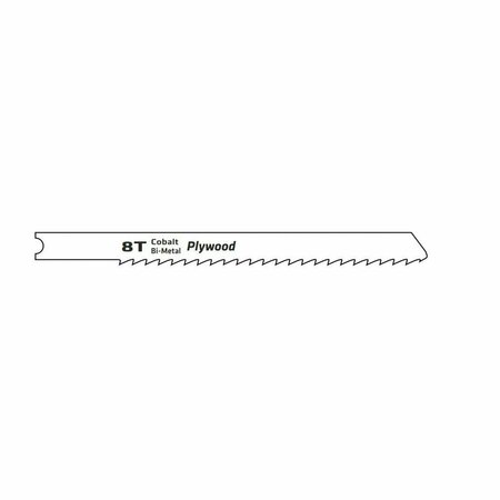 CENTURY DRILL & TOOL 06208 Jig Saw Blade, 3-5/8 in L, 8 TPI 6208